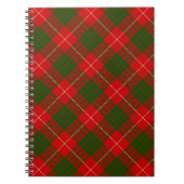 Crawford tartan red green plaid notitieboek (Voorkant)