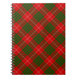 Crawford tartan red green plaid notitieboek