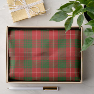 Crawford tartan red green plaid tissuepapier