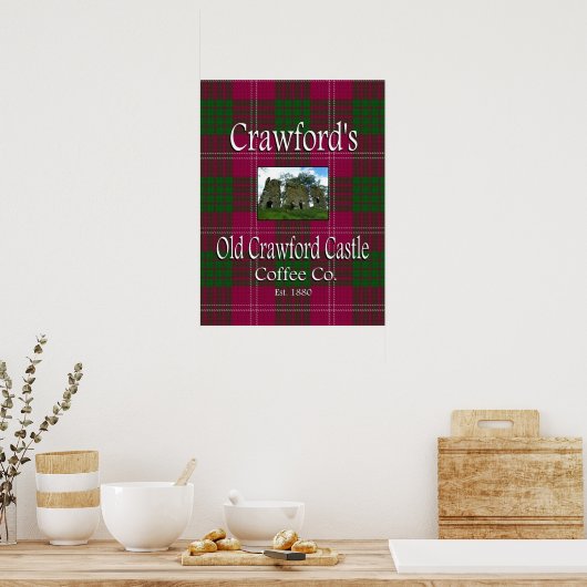 Crawford's Old Crawford Castle Coffee Co. Poster (Keuken)