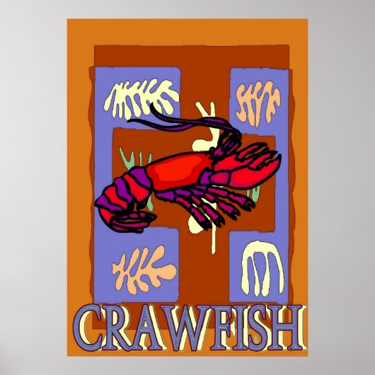 Crawfrish After Matisse Poster (Voorkant)