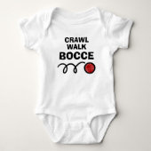 Crawl loop bocce grappige bocci ball Baby Bodysuit (Voorkant)