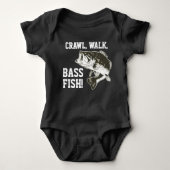 Crawl Walk Bass Fish Funny Baby Vissen Romper (Voorkant)