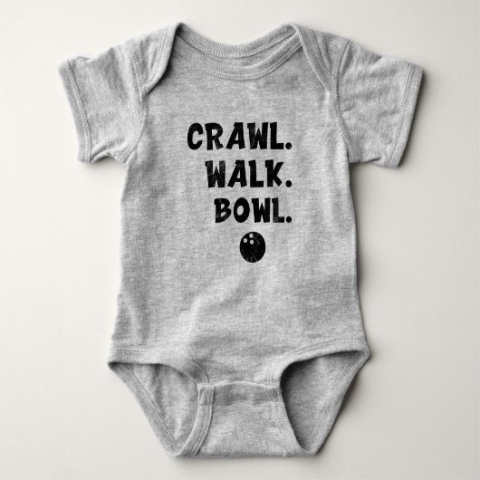 Crawl Walk Bowl, Bowling Baby kleine Bowling Buddy Romper (Voorkant)