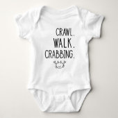 Crawl Walk Crabbing - Kleine Crabber Romper (Voorkant)