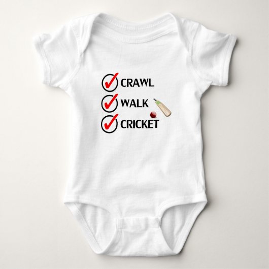 Crawl Walk Cricket Romper (Voorkant)