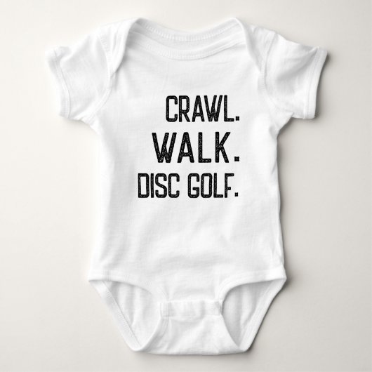 Crawl Walk Disc Golf, Schattige Disc Golfer Romper (Voorkant)