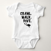 Crawl Walk Dive, Duiken Baby Romper (Voorkant)