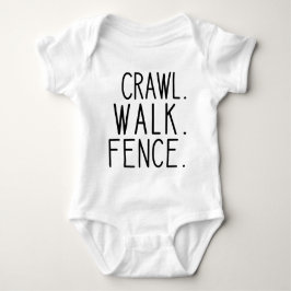 Crawl Walk Fence, Toekomstige Schermer Baby Romper