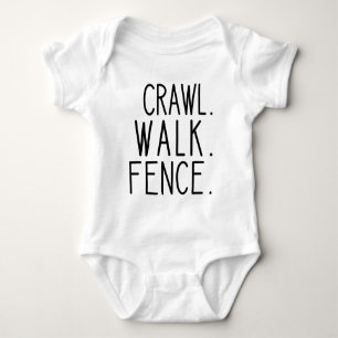 Crawl Walk Fence, toekomstige schermer baby Romper