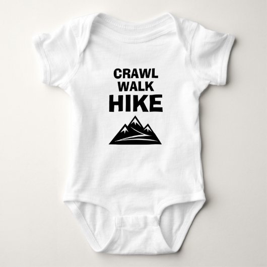 Crawl Walk Hike grappige wandelende baby-bodysuit Romper (Voorkant)
