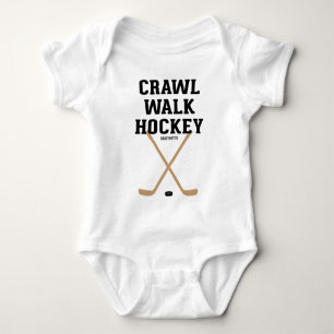 Crawl Walk Hockey Sticks Baby Baby Bodysuit 2