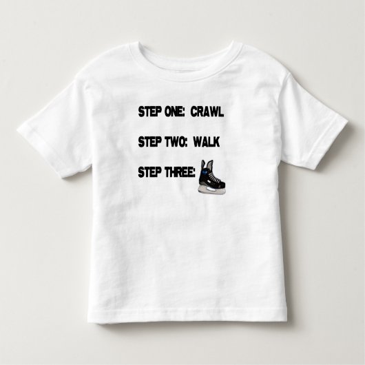 'Crawl, Walk, HOCKEY' T-Shirt (Voorkant)