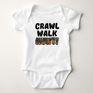 Crawl Walk Hunt Funny Baby camo Romper