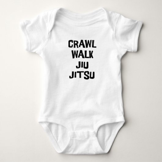 Crawl Walk Jiu-Jitsu Grappig Romper (Voorkant)