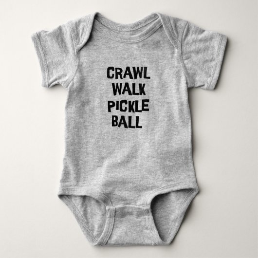 Crawl Walk Pickleball Grappig Romper (Voorkant)