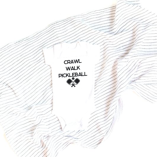 Crawl Walk Pickleball Grappige Pasgeboren Kleding Romper
