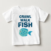 Crawl Walk Poisson mignon t-shirt bébé pour petits (Devant)