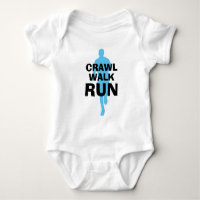 Crawl Walk Run adorable body pour bébé pour courir