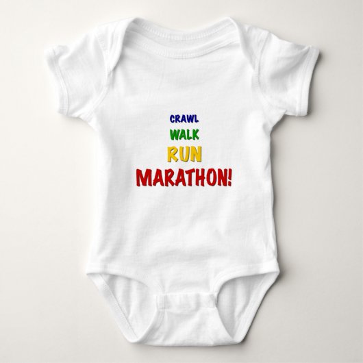 Crawl Walk Run Marathon Romper (Voorkant)