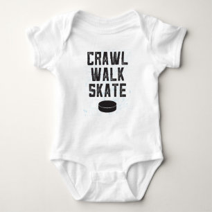 CRAWL WALK SCHAATS ijshockey baby Romper