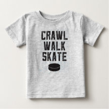 CRAWL WALK SCHAATS ijshockey baby t-shirt gift