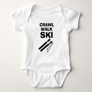 Crawl Walk Ski grappige skibaby-body Romper