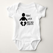 Crawl Walk Ski like Grandpa Baby Snapsuit One PC Romper (Voorkant)