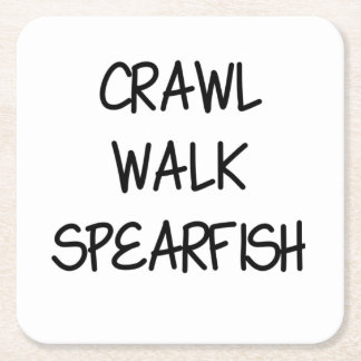 Crawl Walk Spearfish Vierkante Kartonnen Onderzetter