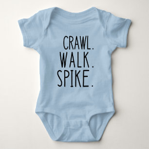 Crawl Walk Spike, Schattig Volleybal Baby Romper