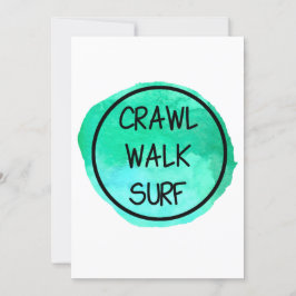 Crawl Walk Surf met groen ontwerp Kaart