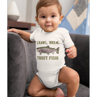 Crawl Walk Trout Fish Funny Baby Vissen Baby