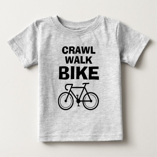 Crawl Walk Vélo mignon t-shirt bébé pour petits en (Devant)