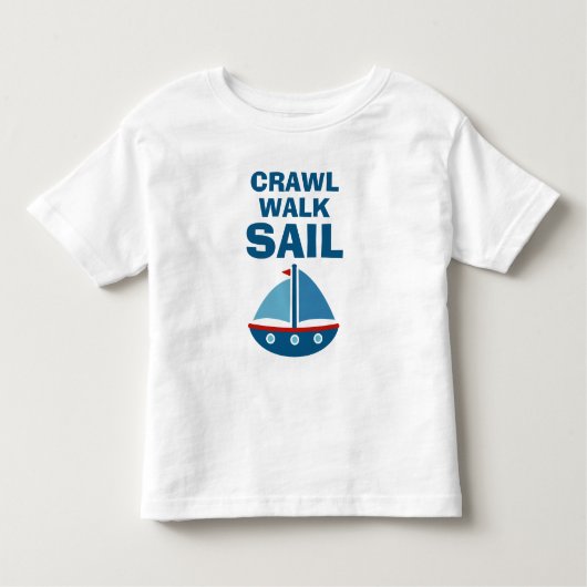 Crawl Walk Voile drôle t-shirt enfant (Devant)