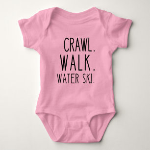 Crawl Walk Water Ski, Waterskiën Baby Romper