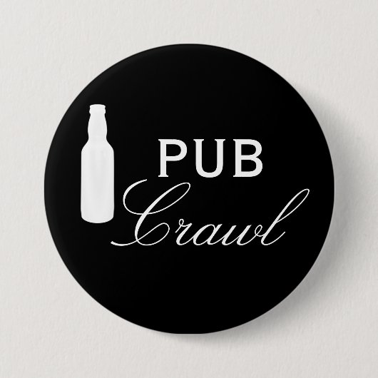 Crawlen Bier Dag Drinken Ronde Button 7,6 Cm (Voorkant)