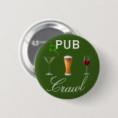 Crawlen Bierdag Drinken St. Patrick's Day Ronde Button 5,7 Cm (Voorkant /achterkant)
