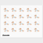 Crawling Baby Teddy Bear Stickers :: Blauw (Vel)