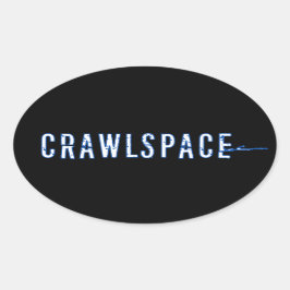 Crawlspace Oval Sticker - Glossy