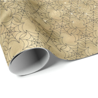 Crawly Spider Web Halloween Patroon Cadeaupapier