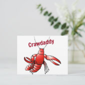 Crawpapa Red Crayfish Briefkaart (Staand voorkant)