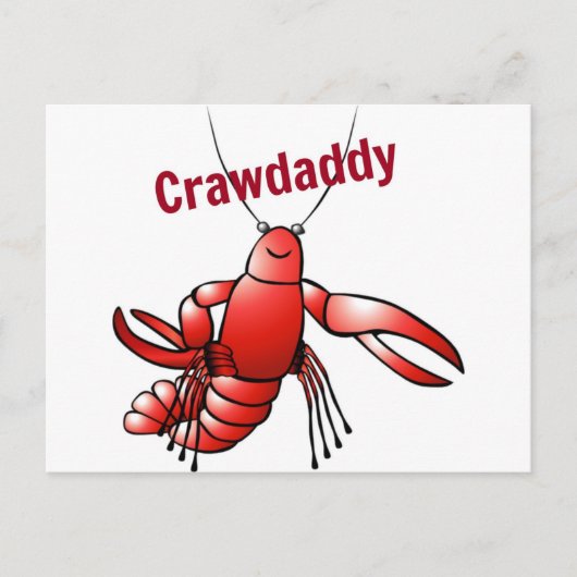Crawpapa Red Crayfish Briefkaart (Voorkant)