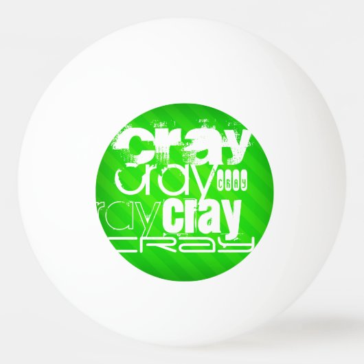 Cray; Neon Green Stripes Pingpongballen (Voorkant)