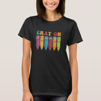 Cray op kleuren Child Art - Crayon T-shirt