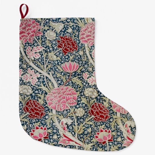 Cray Pattern (door William Morris) Grote Kerstsok (Voorkant)