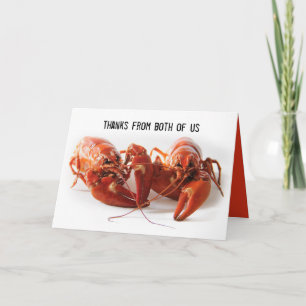 Crayfish Couple bedankt Kaart voor jullie gastvrij