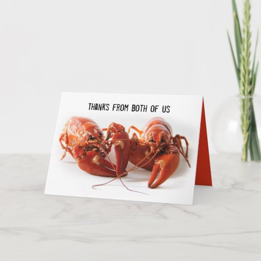 Crayfish Couple bedankt Kaart voor jullie gastvrij (Voorkant)