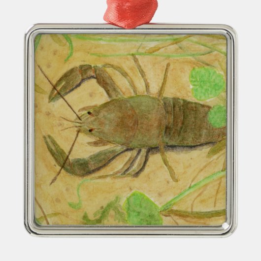 Crayfish Metalen Ornament (Voorkant)