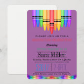 Crayola Rainbow Enseignant Invitation de graduatio (Devant / Derrière)