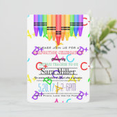 Crayola Rainbow Enseignant Invitation de graduatio (Debout devant)